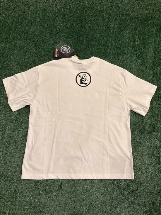 Graphic Short Sleeve Tee in White with Pink Accents - Picture 2 of 3